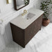 James Martin Gracyn 48 Inch Single Vanity in Sable With Siberian Silestone Widespread Top