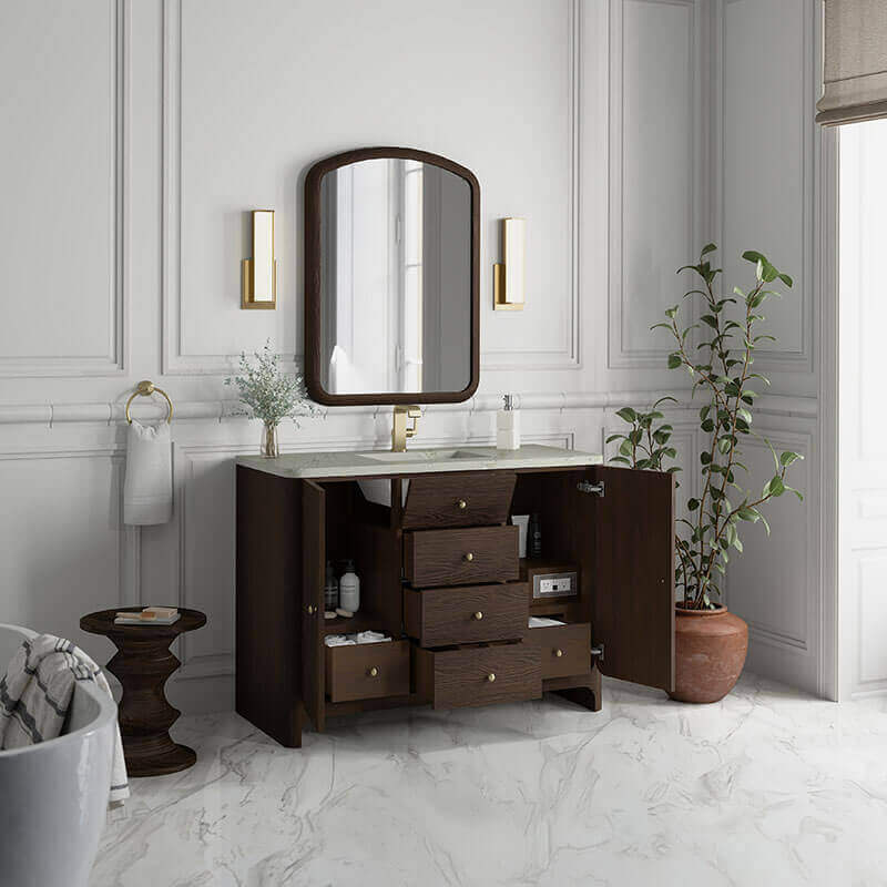 James Martin Gracyn 48 Inch Single Vanity Sable Open Cabinet