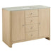 James Martin Gracyn 48" Single Vanity in Coastal Driftwood Corner View With Countertop