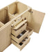 James Martin Gracyn 48" Single Vanity in Coastal Driftwood Top View Open Drawers