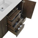 James Martin Gracyn 48" Single Vanity in Sable Top View Open Drawers