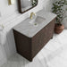 James Martin Gracyn 48" Single Vanity in Sable With Victorian Silver Quartz Top