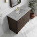 James Martin Gracyn 48" Single Vanity in Sable With Victorian Silver Quartz Widespread Top