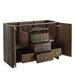James Martin Gracyn 48 Single Vanity Sable Side View Open Drawers