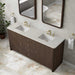 James Martin Gracyn 72" Double Vanity in Sable With Siberian Silestone Widespread Top