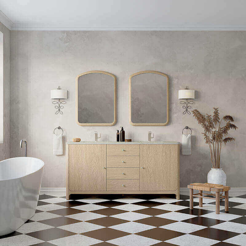 James Martin Gracyn 72 Inch Double Vanity Coastal Driftwood Front View