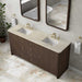 James Martin Gracyn 72 Inch Double Vanity in Sable With Tajnar Eclos Widespread Top
