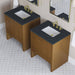 James Martin Hudson 30 Inch Single Vanity Honey Oak in Charcoal Soapstone Silestone Top