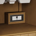 James Martin Hudson 30 Inch Single Vanity in Honey Oak With Integrated USB/120V Outlet Corner View