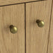 James Martin Hudson 30 Inch Single Vanity in Light Natural Oak With Champagne Brass Pulls