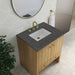 James Martin Hudson 30 Inch Single Vanity in Light Natural Oak With Parisien Bleu Silestone Top
