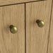 James Martin Hudson 30 Inch Single Vanity Natural Oak Champagne Brass Pulls