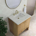 James Martin Hudson 30 Inch Single Vanity Natural Oak in Ethereal Noctis Silestone Top