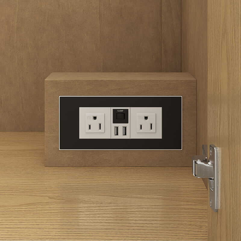 James Martin Hudson 30" Single Vanity in Light Natural Oak With Integrated USB/120V Outlet Front View