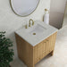 James Martin Hudson 30" Single Vanity in Light Natural Oak With Lime Delight Silestone Top