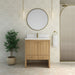 James Martin Hudson 30 Single Vanity Natural Oak Front View Bathroom Set Up