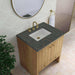 James Martin Hudson 30 Single Vanity Natural Oak in Parisien Bleu Silestone Top