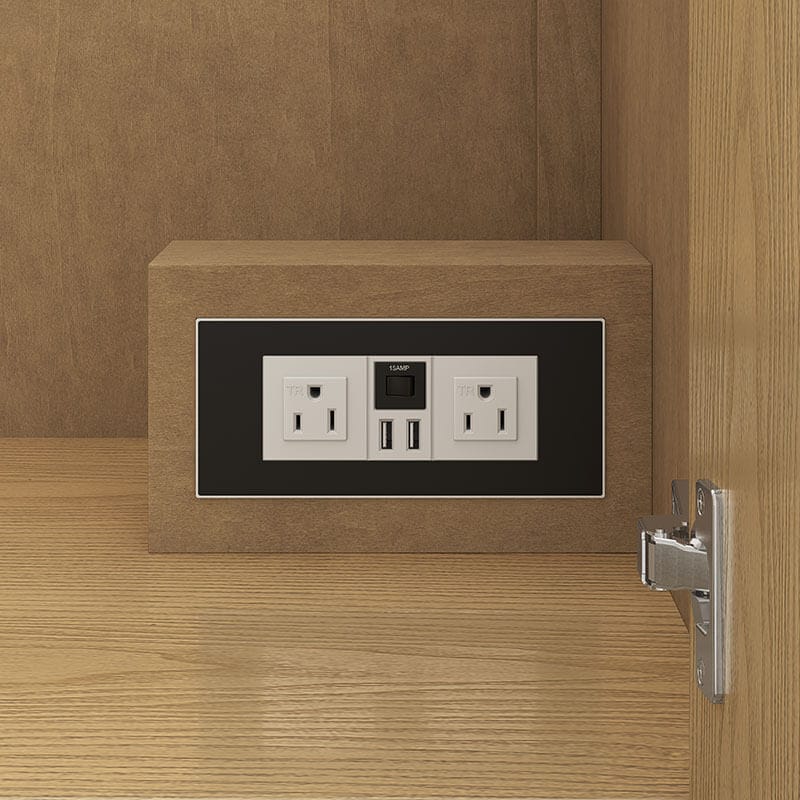 James Martin Hudson 30 Single Vanity Natural Oak Integrated Outlet