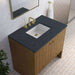 James Martin Hudson 36 inch Single Vanity Honey Oak in Charcoal Soapstone Silestone Top