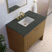 James Martin Hudson 36 inch Single Vanity Honey Oak in Parisien Bleu Silestone Top