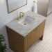 James Martin Hudson 36 inch Single Vanity Honey Oak in Victorian Silver Silestone Top