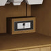 James Martin Hudson 36 Inch Single Vanity in Honey Oak With Integrated USB/120V Outlet Corner View