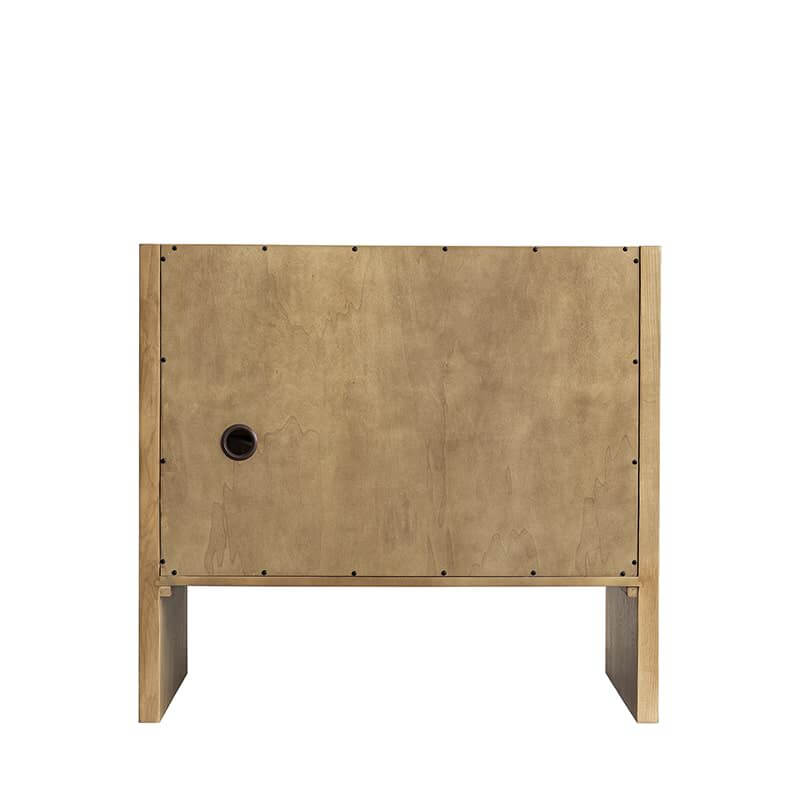 James Martin Hudson 36 Inch Single Vanity in Light Natural Oak Back View