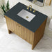 James Martin Hudson 36 Inch Single Vanity in Light Natural Oak With Charcoal Soapstone Top