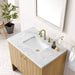 James Martin Hudson 36" Single Vanity in Light Natural Oak With Arctic Fall Top
