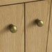 James Martin Hudson 36" Single Vanity in Light Natural Oak With Decorative Knobs in Champagne Brass