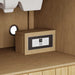 James Martin Hudson 36" Single Vanity in Light Natural Oak With Dual Power and Usb Ports Corner View