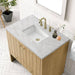 James Martin Hudson 36" Single Vanity in Light Natural Oak With Victorian Silver Top