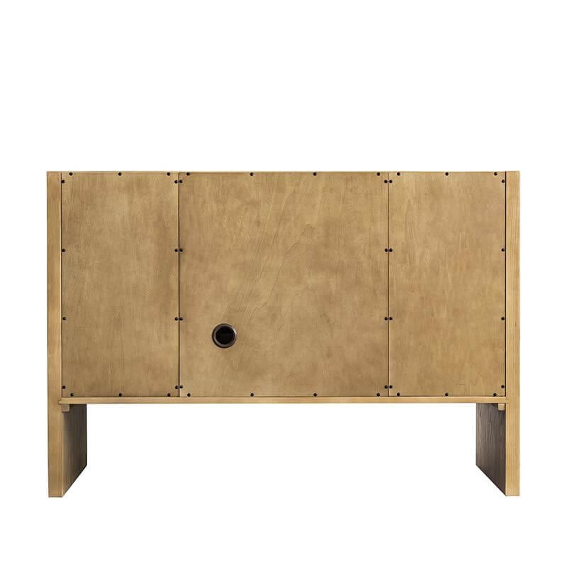 James Martin Hudson 48 Inch Single Vanity in Light Natural Oak Back View