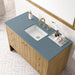 James Martin Hudson 48 Inch Single Vanity in Light Natural Oak With Cala Blue Top