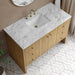 James Martin Hudson 48 Inch Single Vanity in Light Natural Oak With Carrara Marble Top