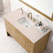 James Martin Hudson 48 Inch Single Vanity in Light Natural Oak With Eternal Marfil Top