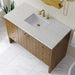 James Martin Hudson 48 Single Vanity Honey Oak in Eternal Jasmine Pearl Silestone Top