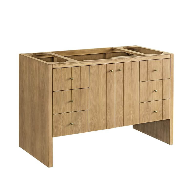 James Martin Hudson 48" Single Vanity in Light Natural Oak Cabinet Only