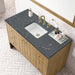 James Martin Hudson 48" Single Vanity in Light Natural Oak With Parisien Bleu Top
