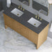 James Martin Hudson 60" Double Vanity in Light Natural Oak With Parisien Bleu Top