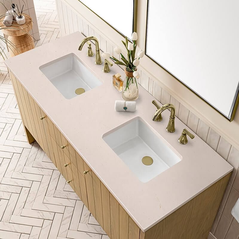 James Martin Hudson 60" Double Vanity With Eternal Marfil Top