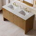 James Martin Hudson 60 inch Double Vanity Honey Oak in Ethereal Noctis Silestone Top