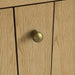 James Martin Hudson 60 Inch Double Vanity in Light Natural Oak With Decorative Knobs in Champagne Brass
