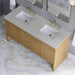 James Martin Hudson 60 inch Double Vanity Natural Oak in Siberian Silestone Top