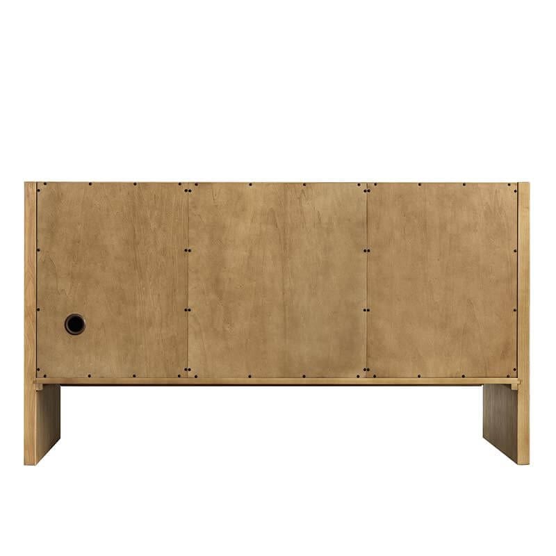 James Martin Hudson 60 Inch Single Vanity in Light Natural Oak Back View