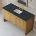 James Martin Hudson 60 Inch Single Vanity in Light Natural Oak With Charcoal Soapstone Top