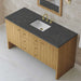 James Martin Hudson 60 Inch Single Vanity in Light Natural Oak With Parisien Bleu Top