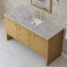 James Martin Hudson 60 Inch Single Vanity in Light Natural Oak With Victorian Silver Top