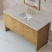 James Martin Hudson 60 inch Single Vanity Natural Oak in Siberian Silestone Top