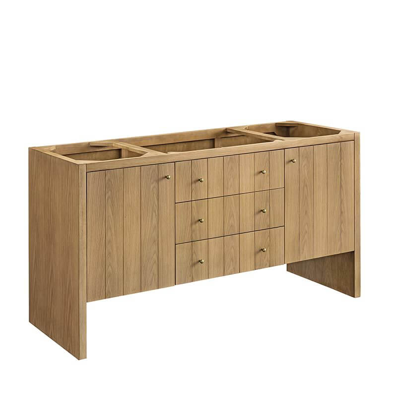 James Martin Hudson 60" Single Vanity in Light Natural Oak Cabinet Only